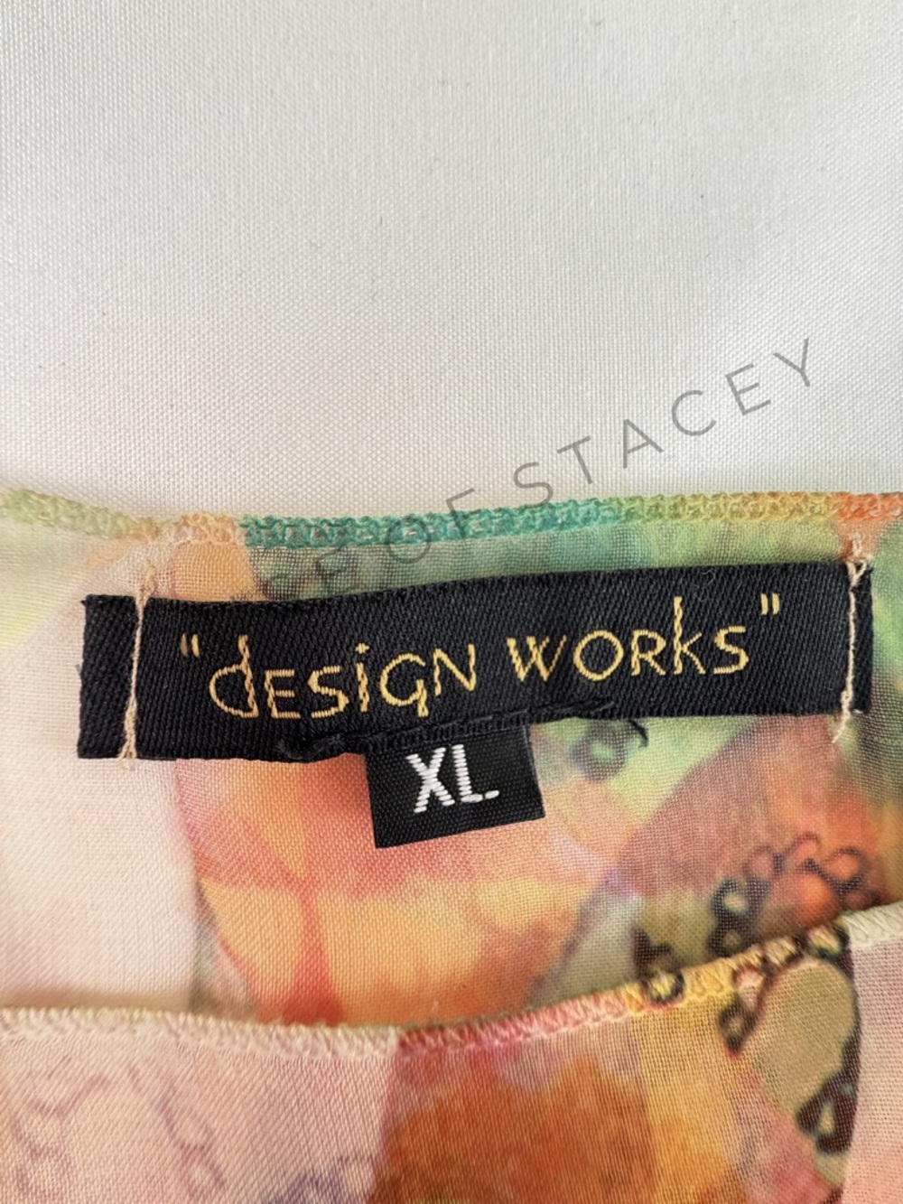 Blouse – Flowy Sheer Top, Smocked Waist, XL - Design Works - Picture 10 of 10